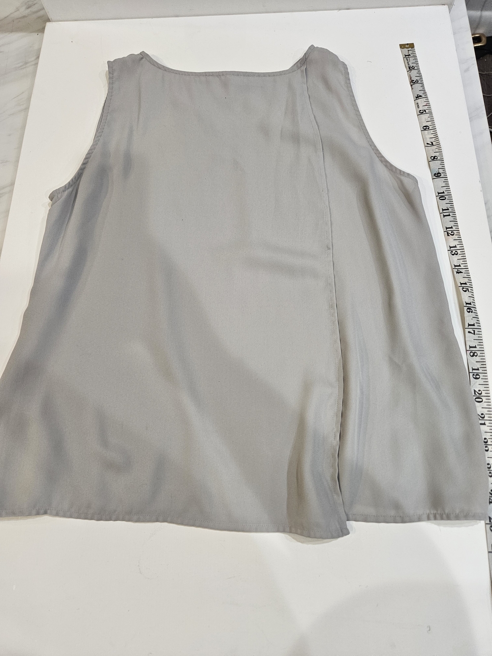 Violet & Claire Soft Gray Sleeveless Blouse
